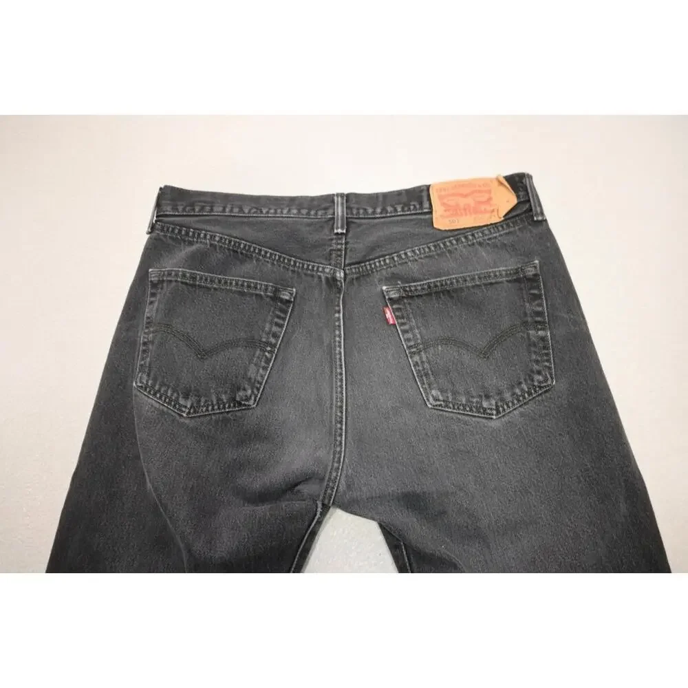 Levis 501 Double XX Straight Stretch Rugged Button‎ Fly Jeans Mens Sz 36 x 29